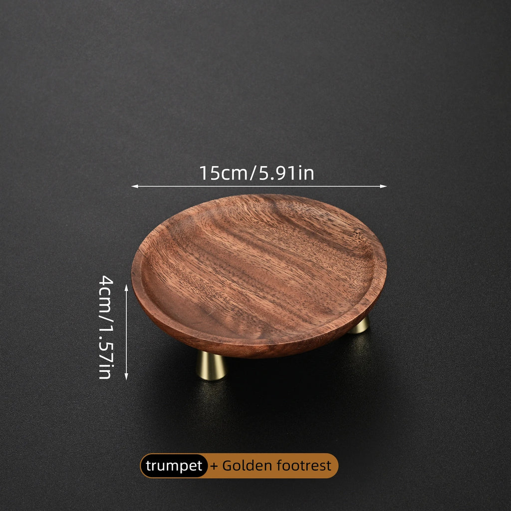 Round Wooden Serving & Display Tray