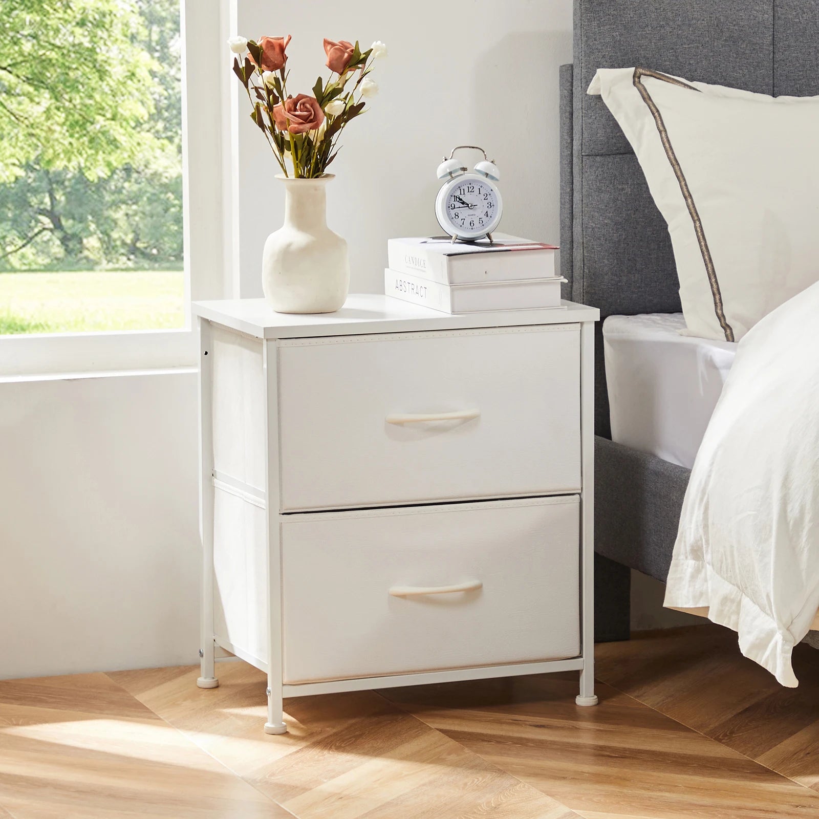 Fabric Drawer Nightstand