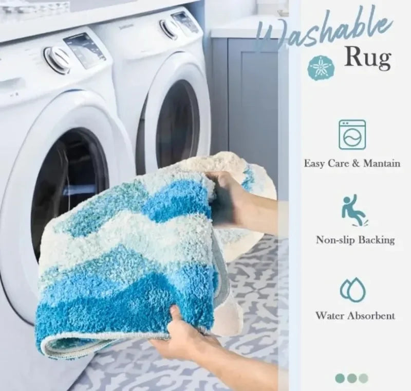 Ocean Wave Tufted Accent Rug