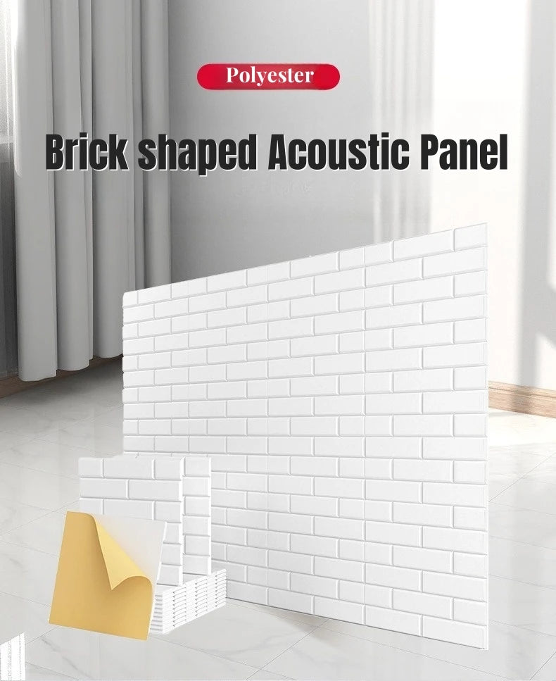 Faux-Brick Self-Adhesive Acoustic Panels