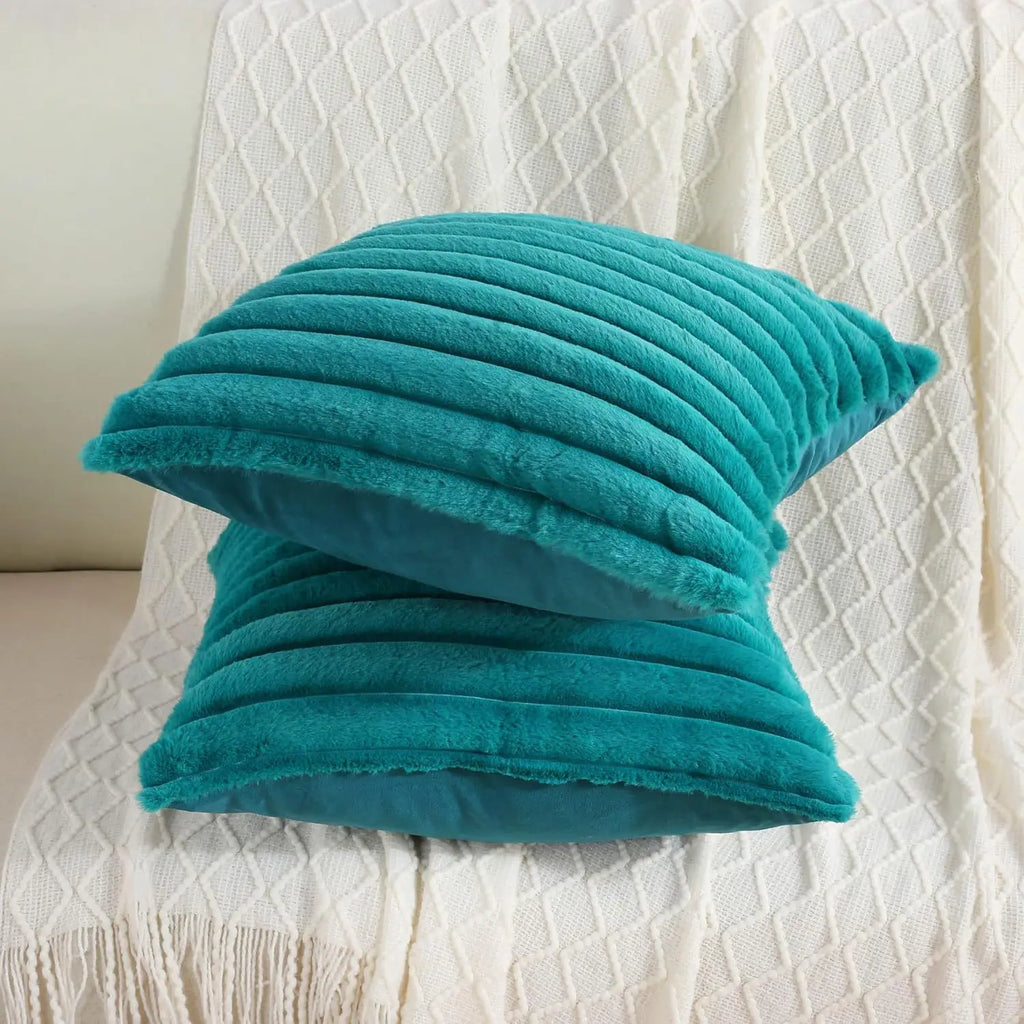 PlushStripe Cushion Cover