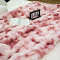 Faux Rabbit Fleece Throw Blanket