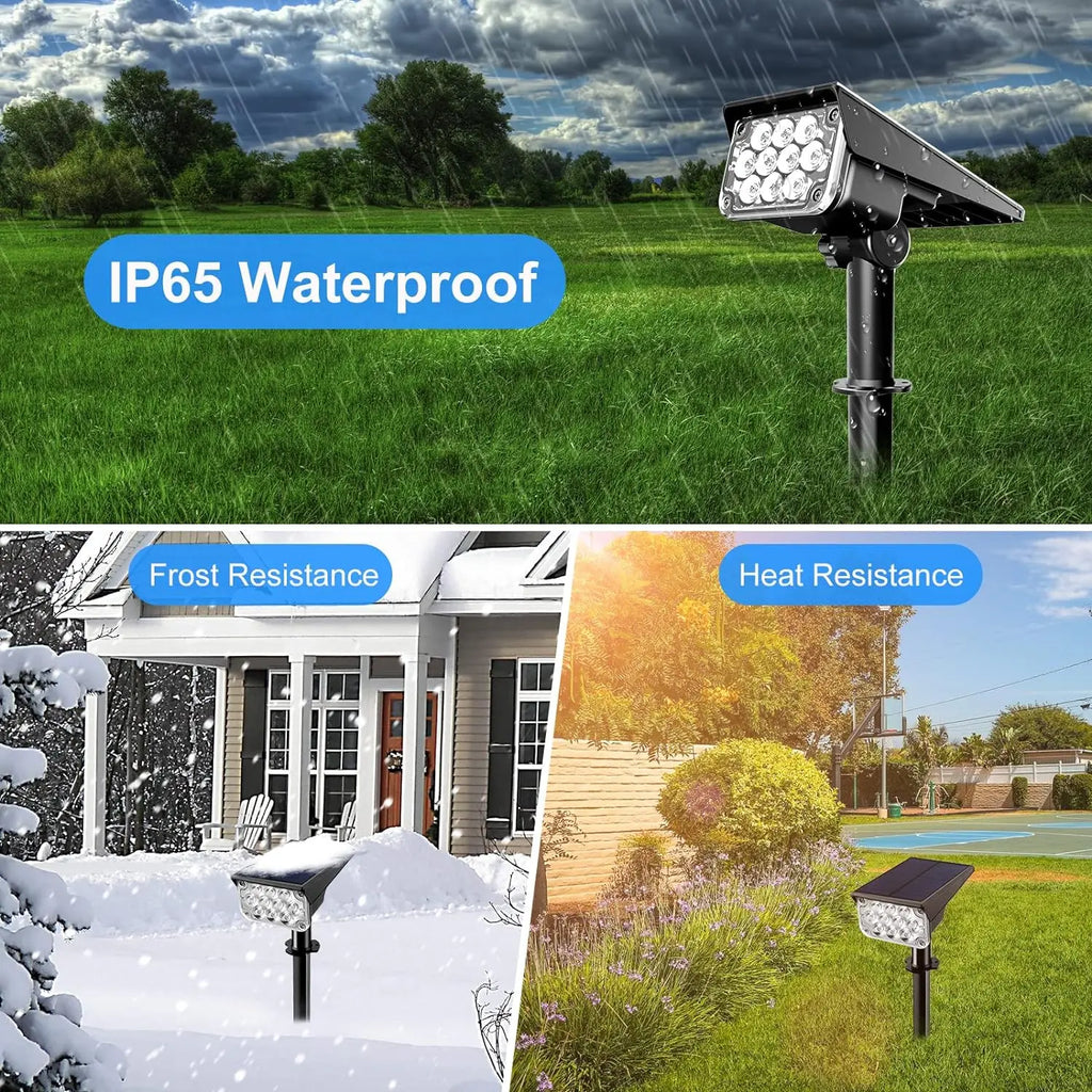 4-Piece Solar Outdoor Spotlights