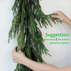 Artificial Norfolk Pine Christmas Wreath