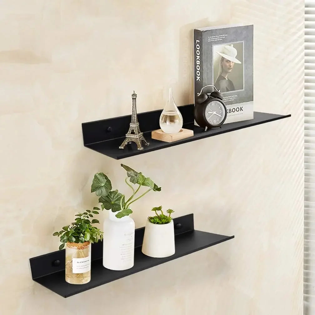No-Drill Floating Bathroom Shelf