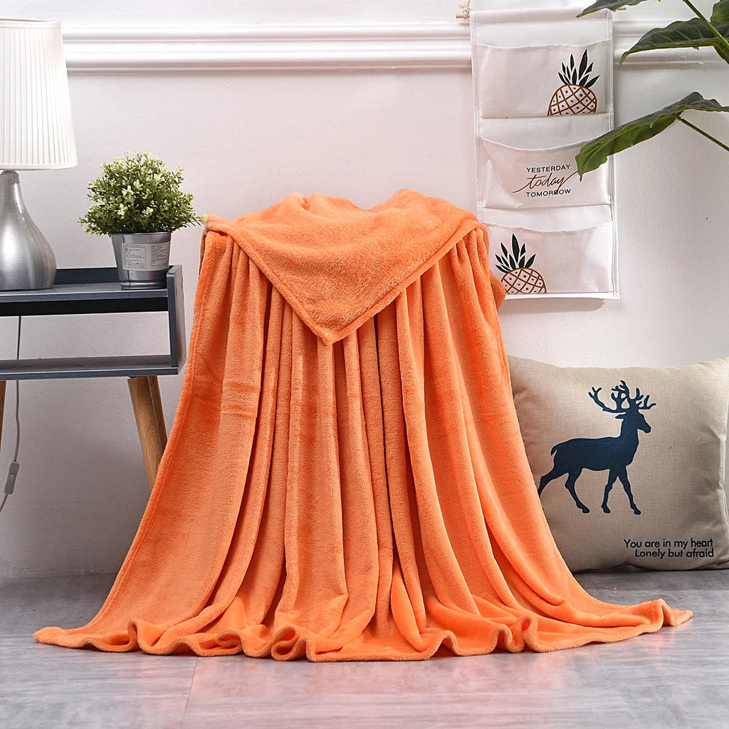 Coral Fleece Throw Blanket
