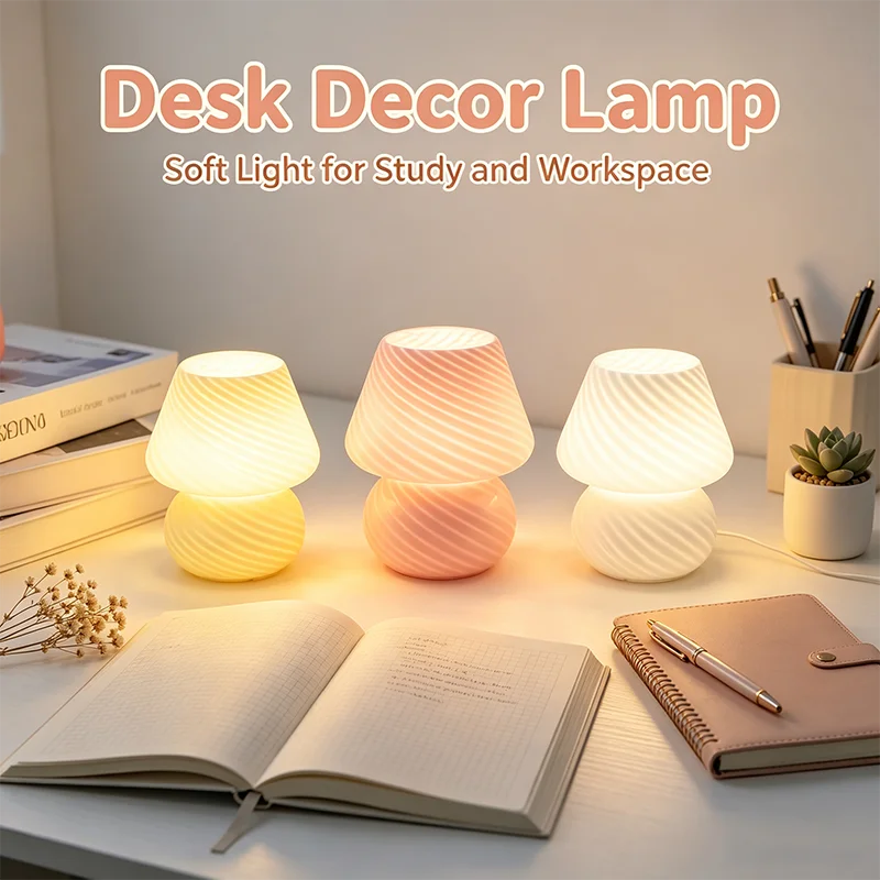Glass Dimmable LED Table Lamp — detail view