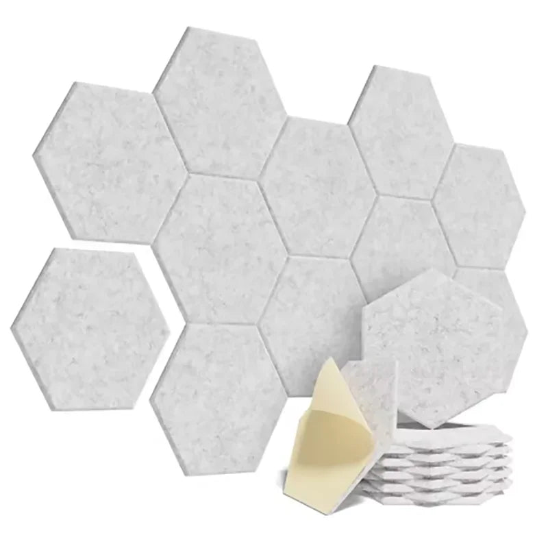 6-Pack Hexagonal Self-Adhesive Acoustic Panels