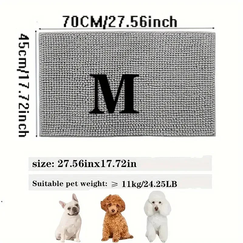 Absorbent Microfiber Muddy-Paw Door Mat