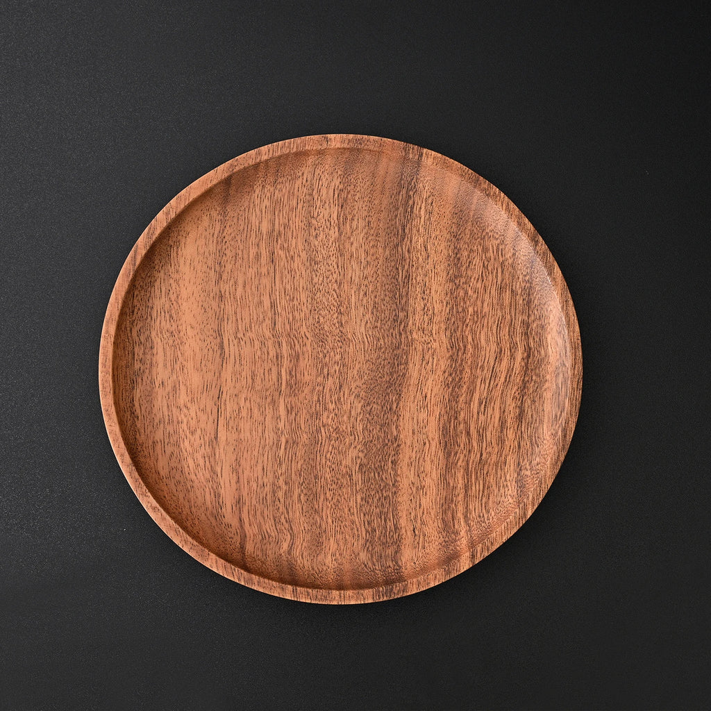 Round Wooden Serving & Display Tray