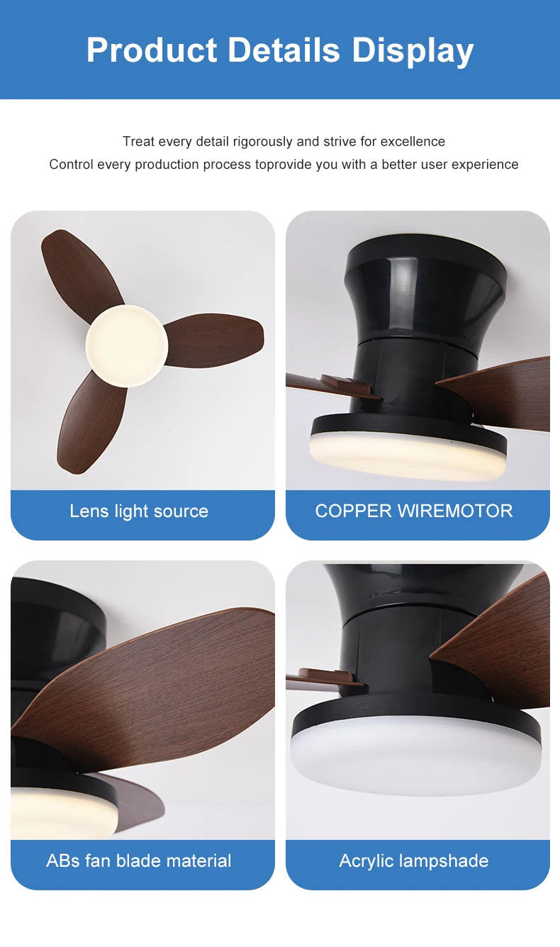 Nordic Minimalist Decorative Fan Light