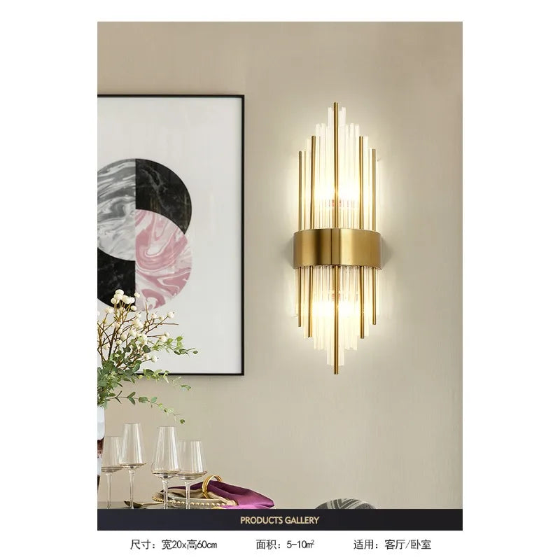 French Crystal Wall Sconce