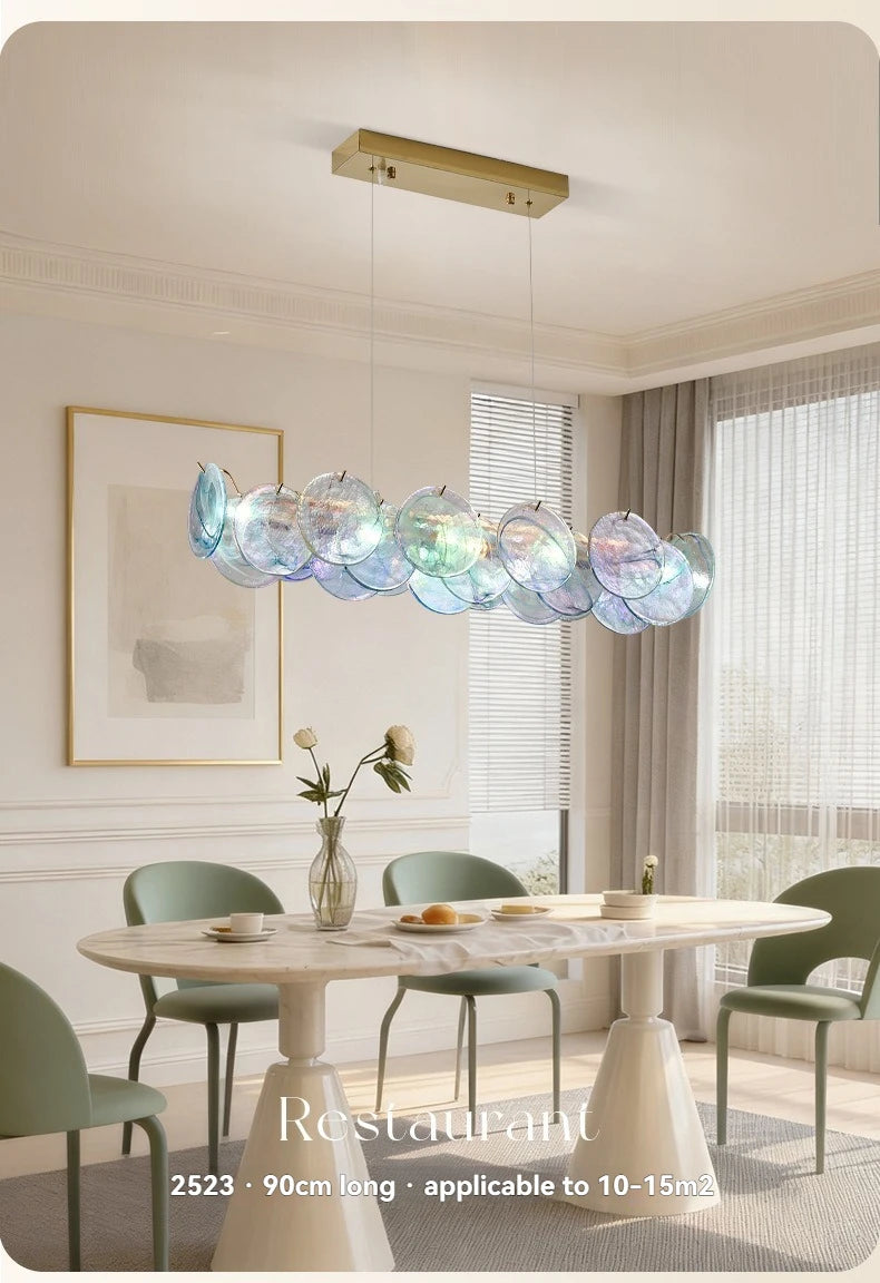 Blue Murano Glass Pendant Chandelier