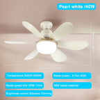 E26 Smart Remote-Control LED Ceiling Fan with Light