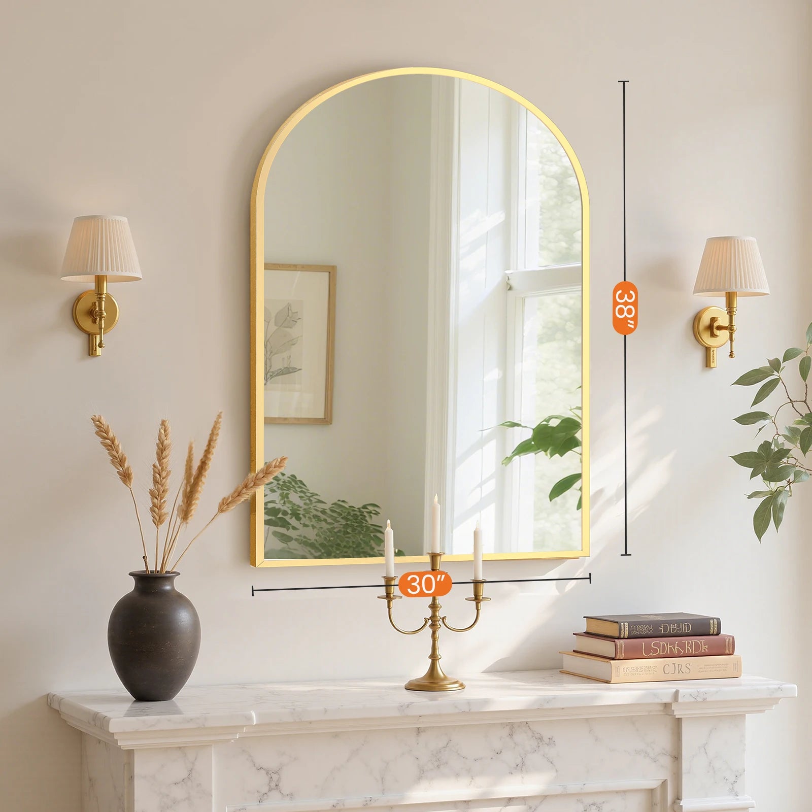 Arched Bathroom Wall Mirror