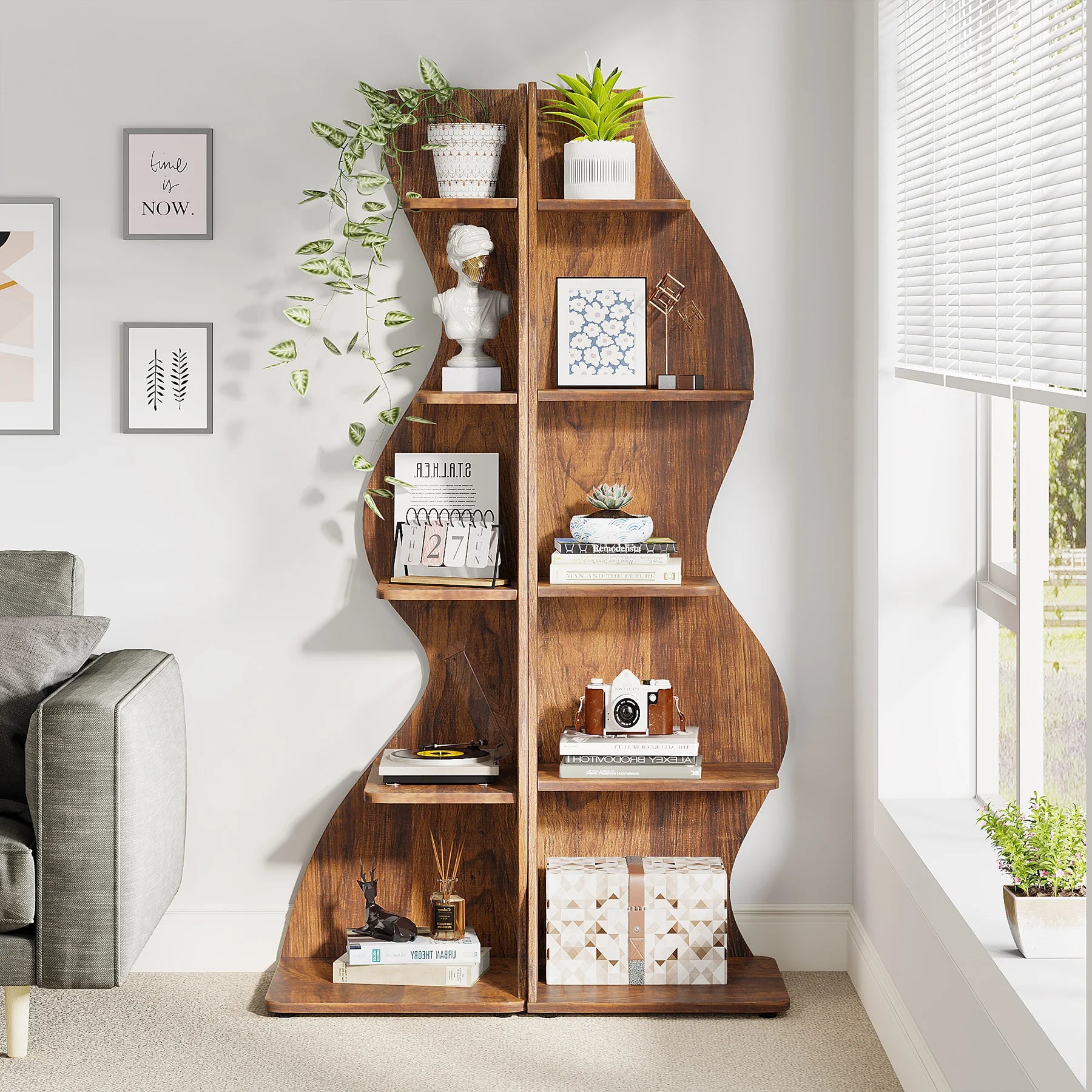 5-Tier Corner Bookshelf