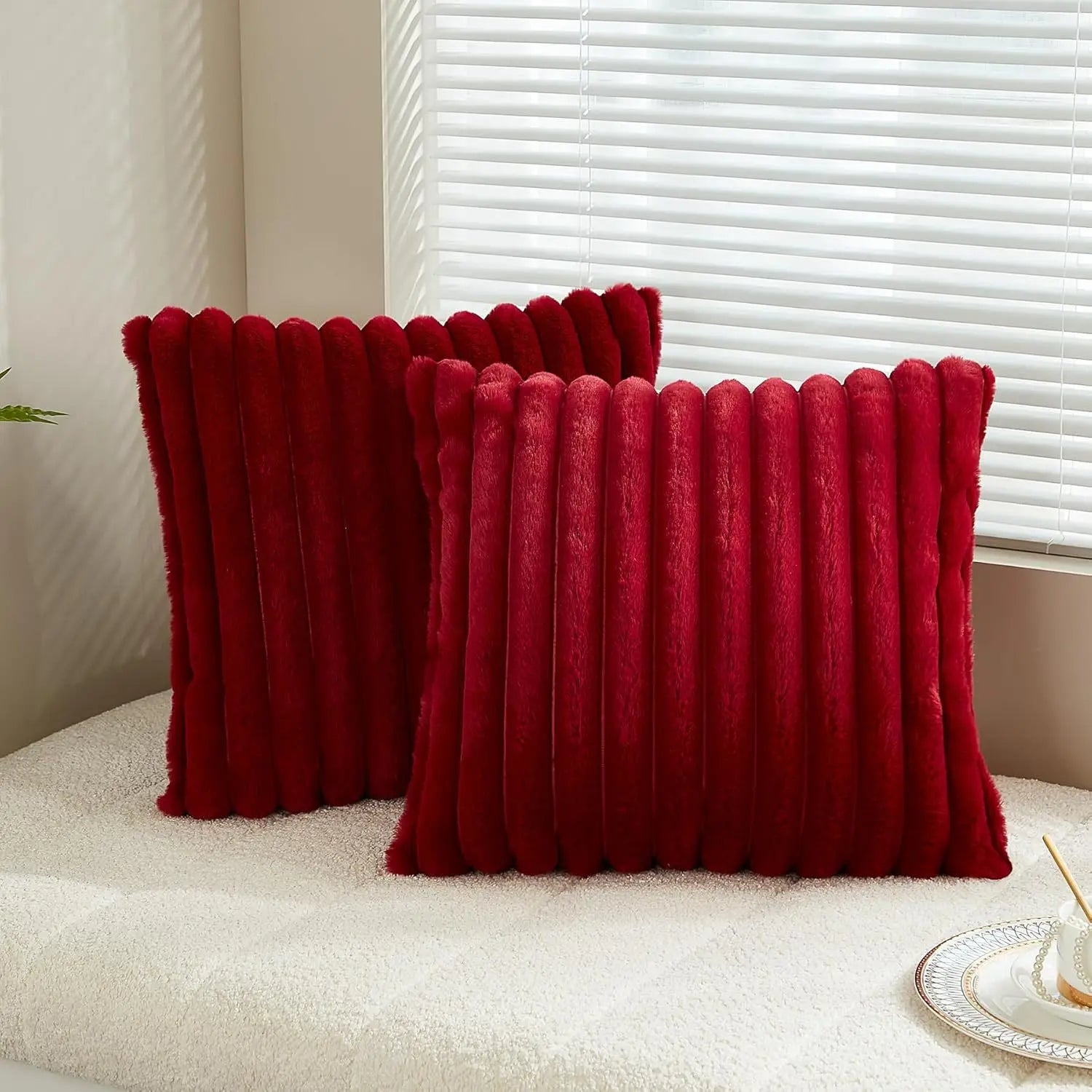 PlushStripe Cushion Cover
