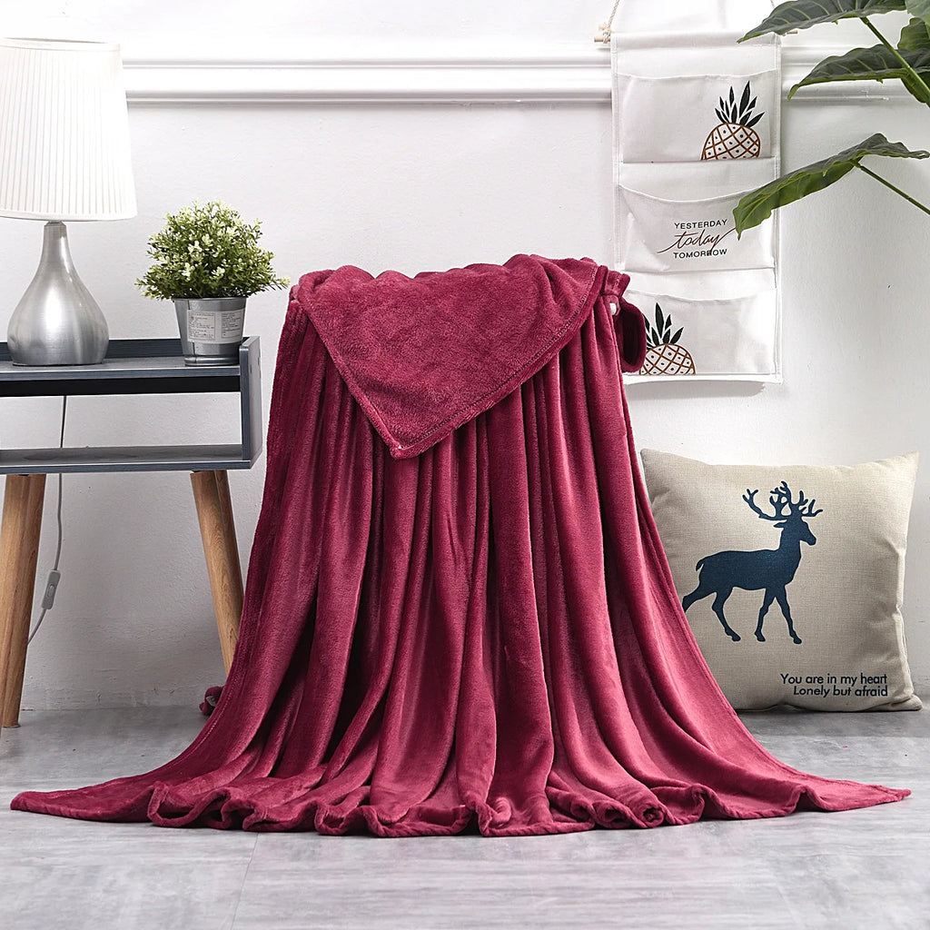 Coral Fleece Throw Blanket