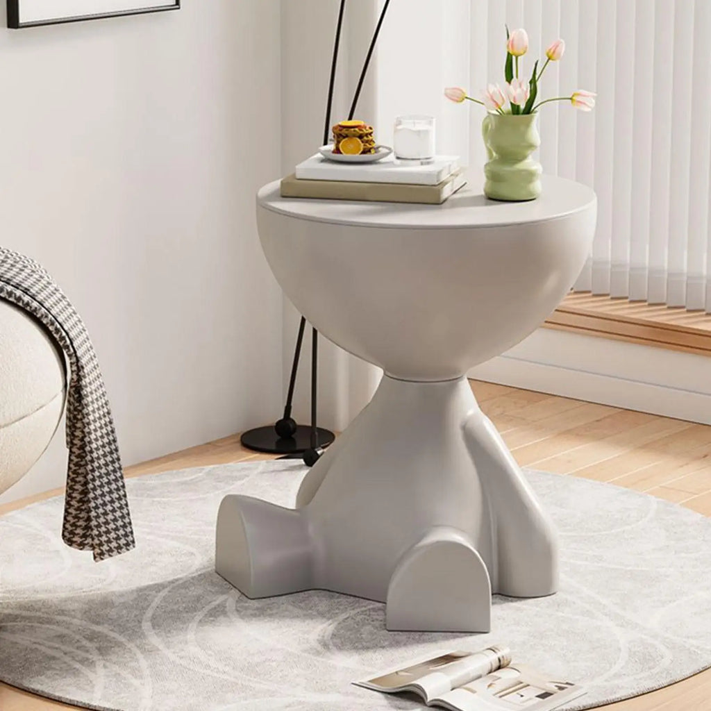 CreamFlat Round Side Table — WESTMERE