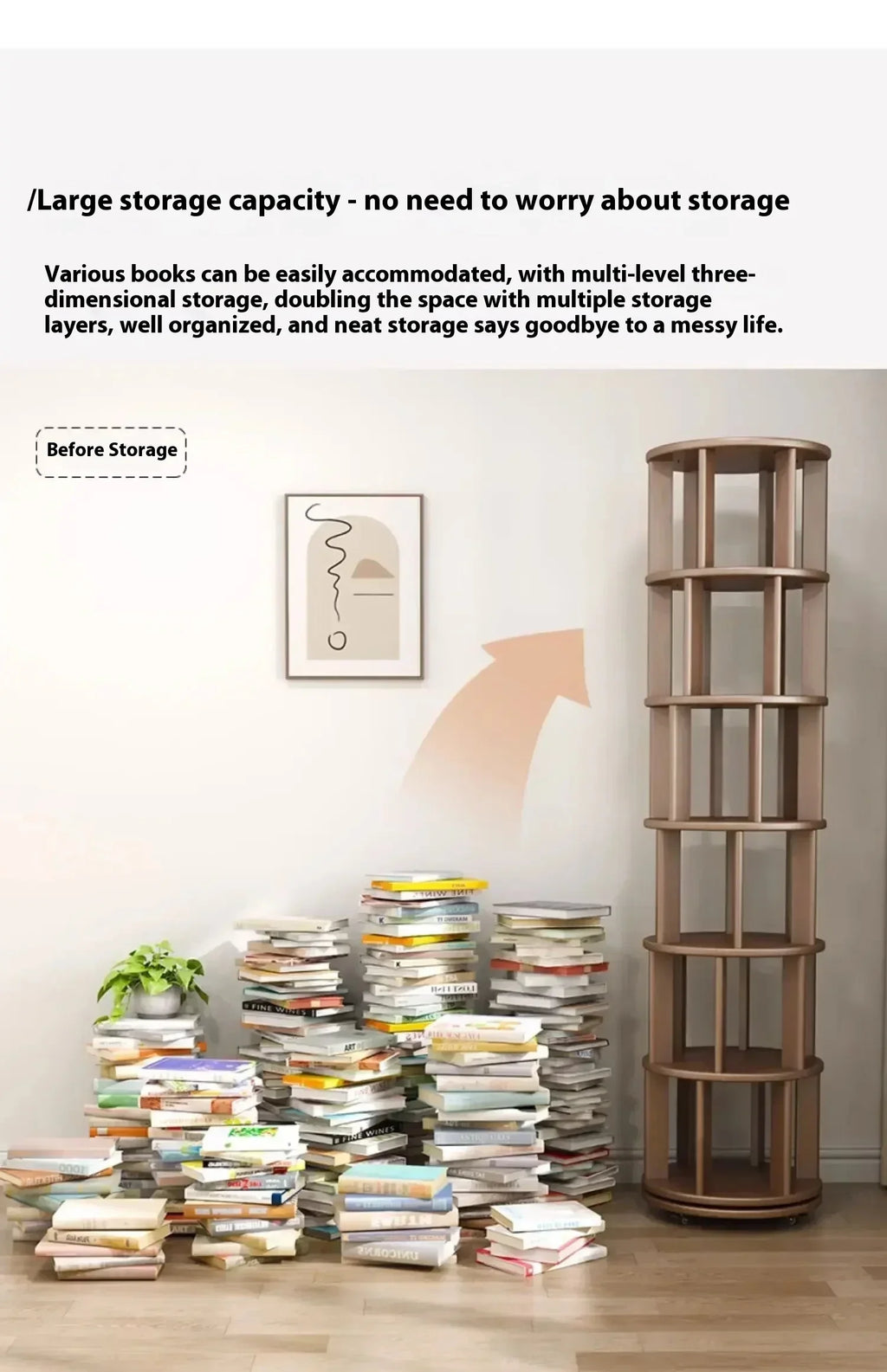 Rotating Tower Bookcase