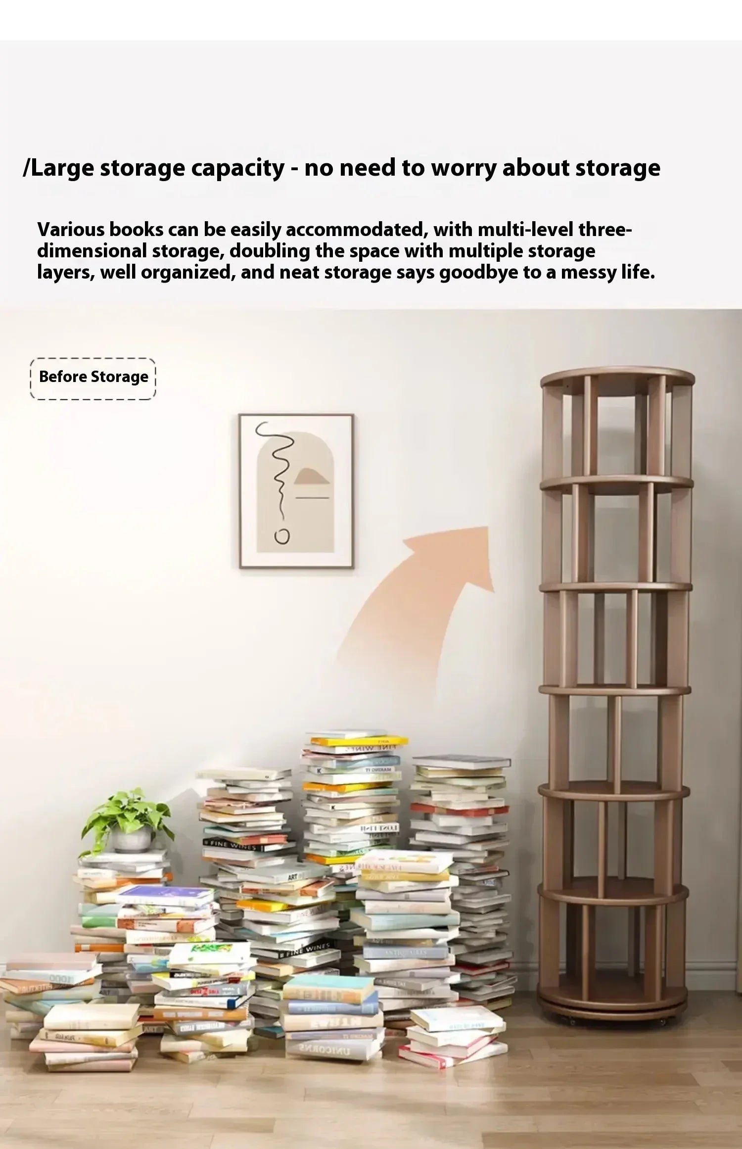 Rotating Tower Bookcase