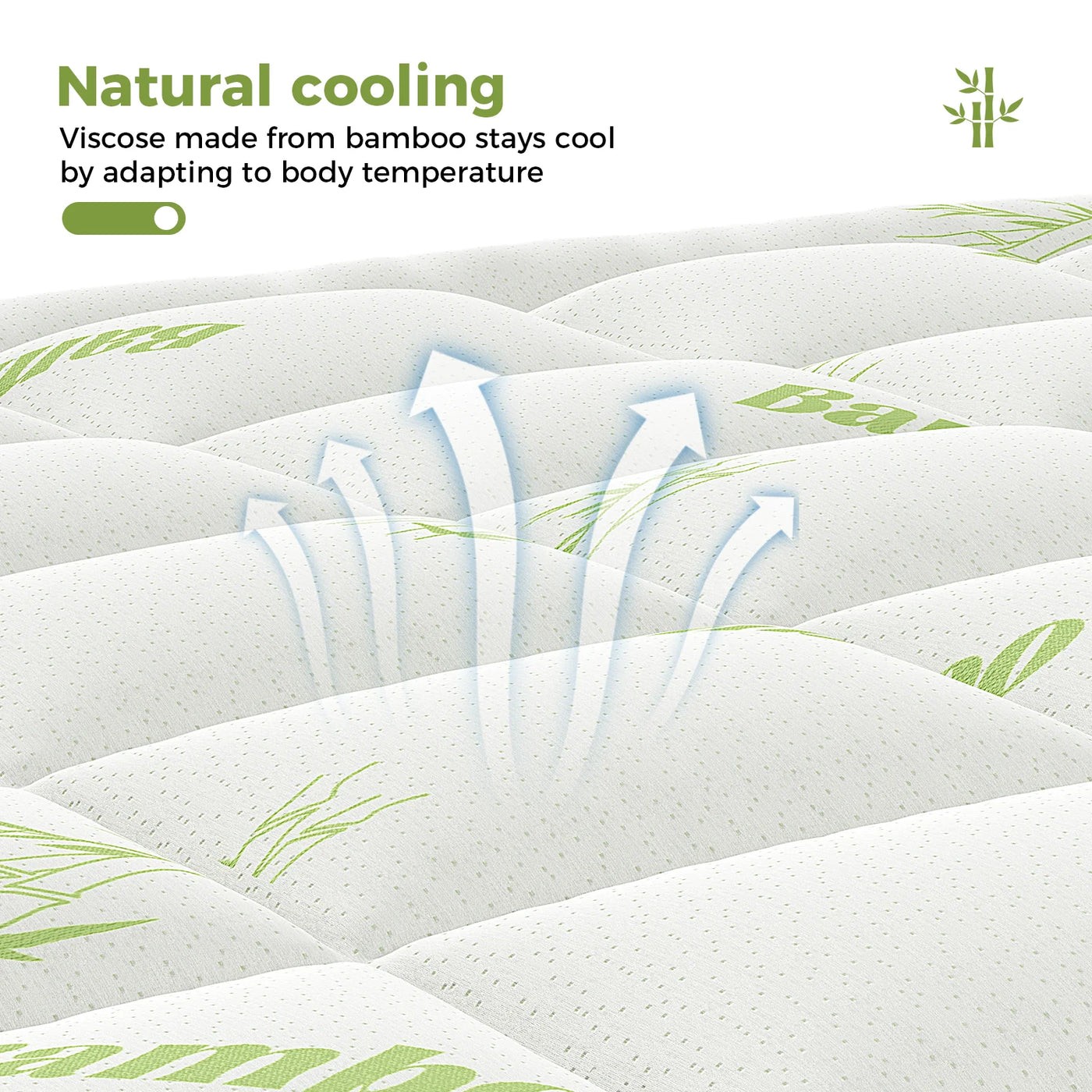 Bamboo Plush Mattress Topper — detail view