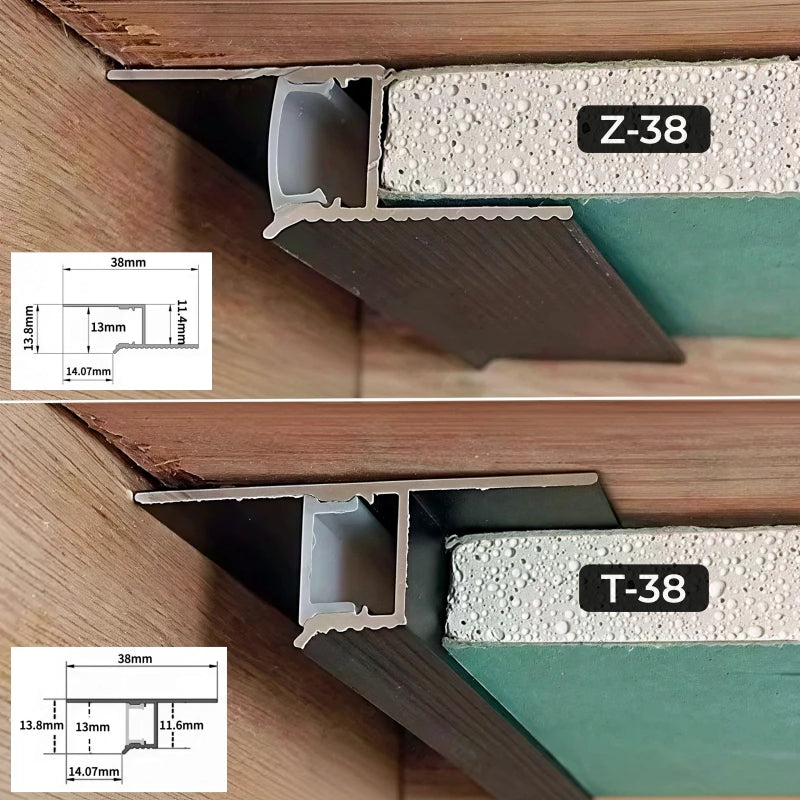 1m Ultra Narrow Shadow Gap LED Aluminum Profile Recessed — additional view