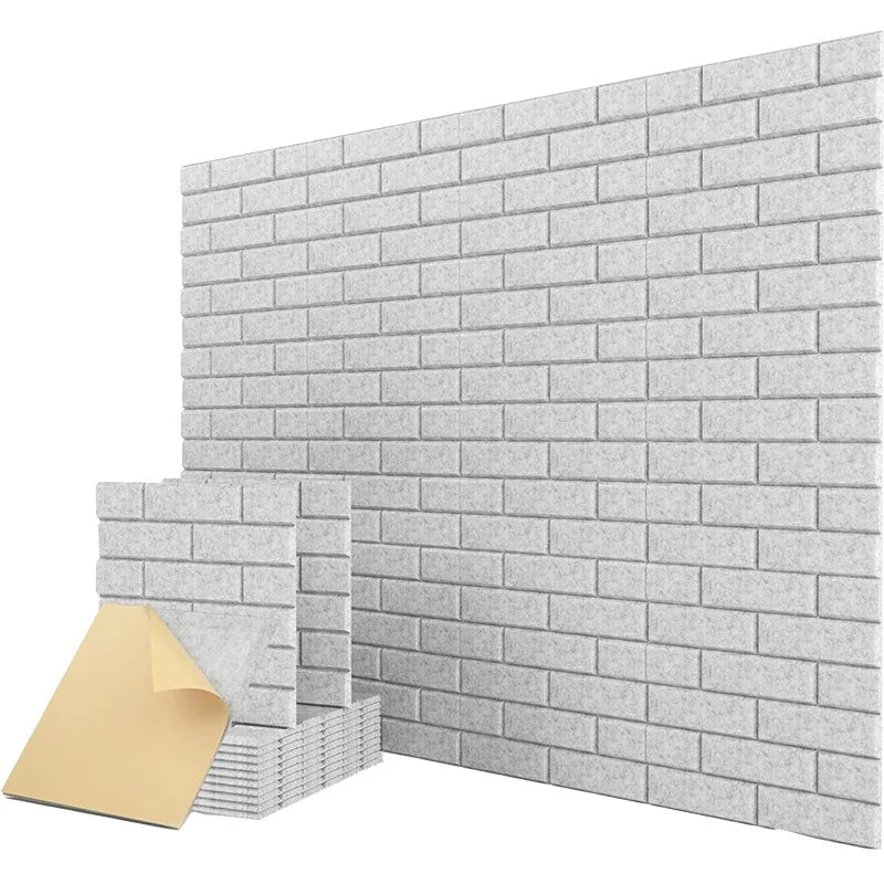 Faux-Brick Self-Adhesive Acoustic Panels