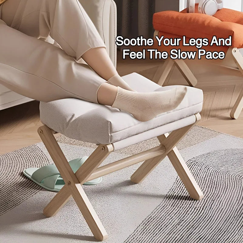 Folding Upholstered Footstool