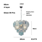 Murano Glass Dimmable LED Chandelier