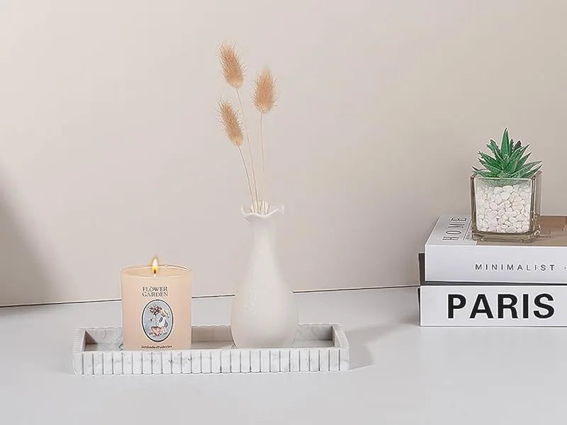 Silicone Wave-Edge Vanity Tray