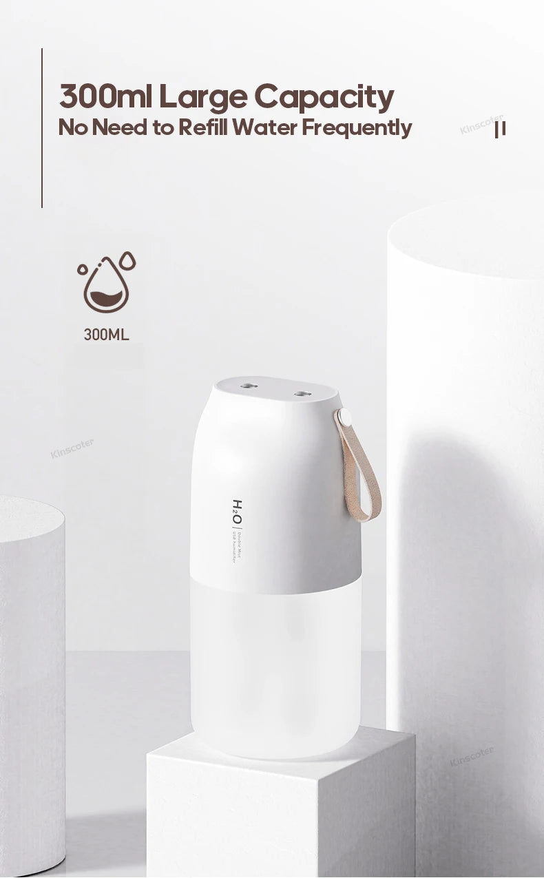 300ml Rechargeable Ultrasonic Humidifier