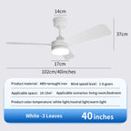 Black Remote-Control Ceiling Fan Light