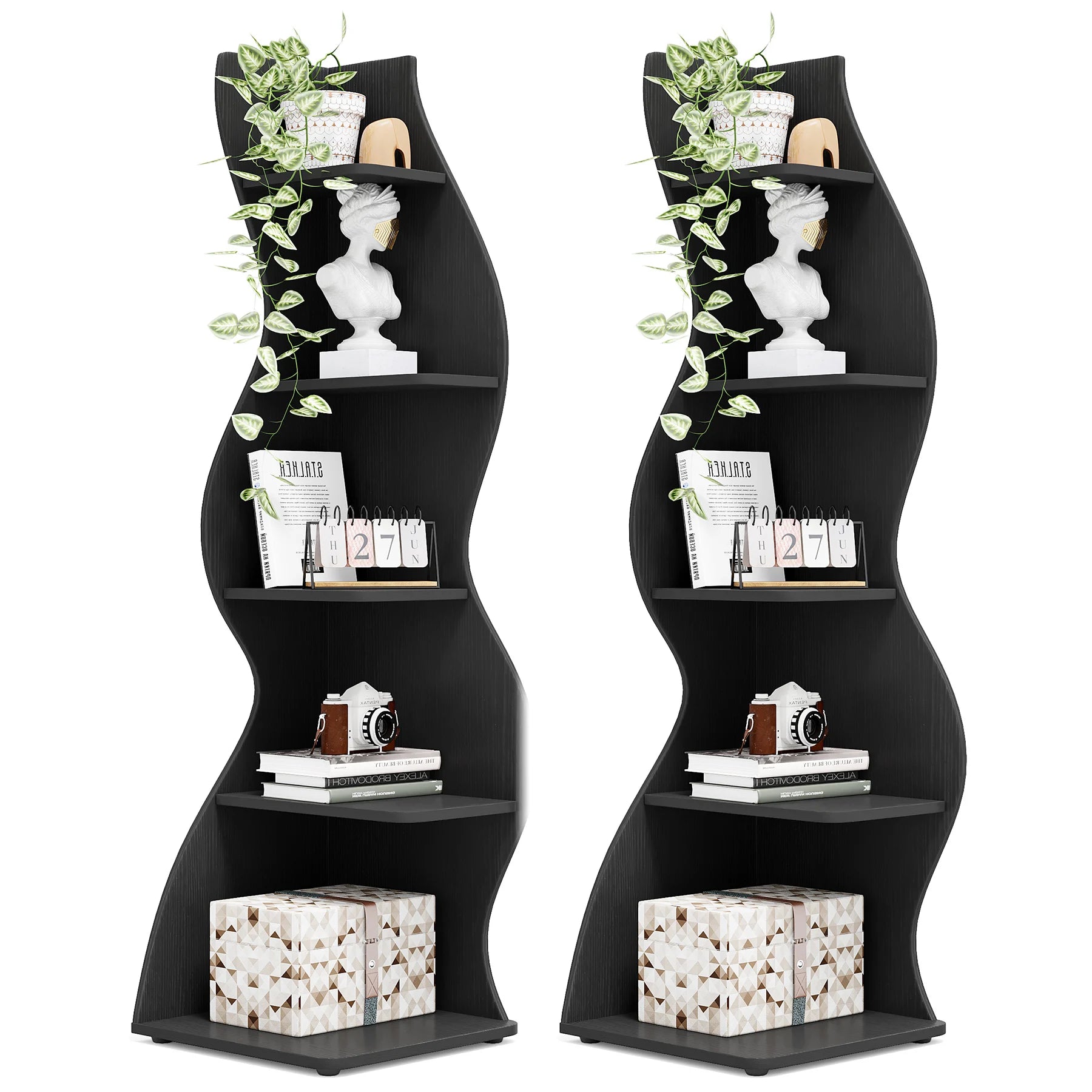 5-Tier Corner Bookshelf