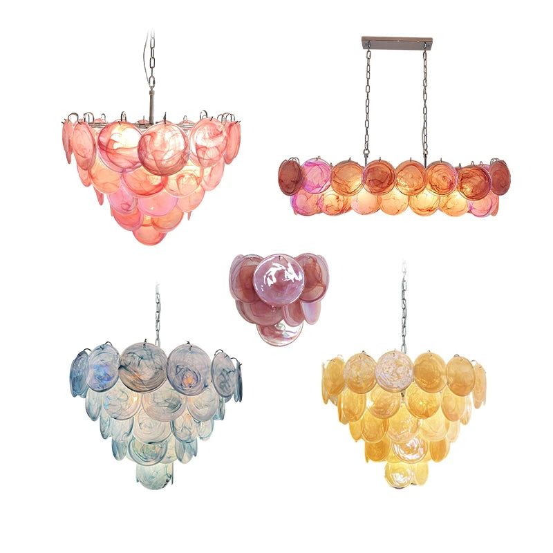 Dimmable Glass-Piece LED Chandelier