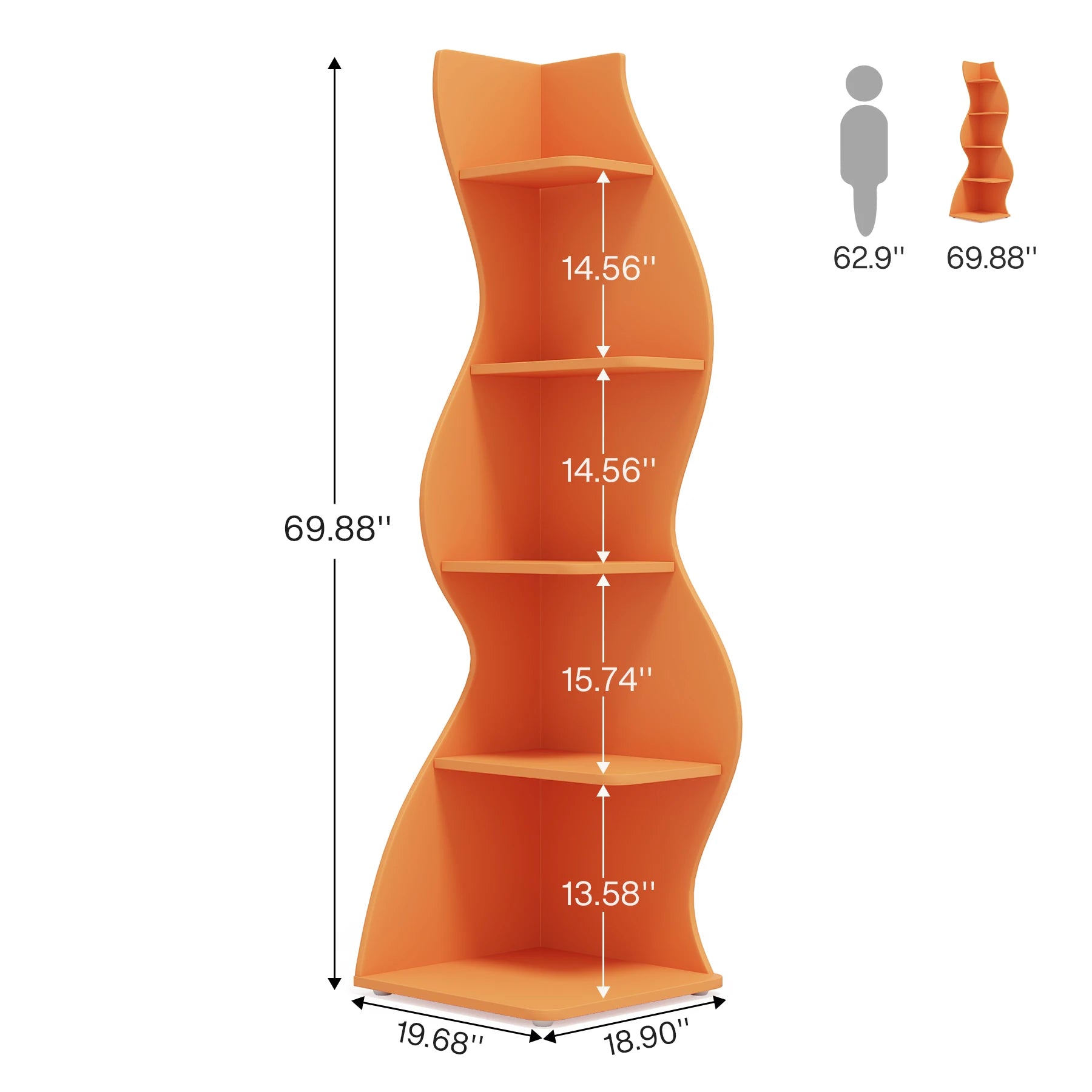 5-Tier Corner Bookshelf