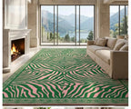 Pink Zebra Machine-Washable Area Rug