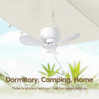 Remote-Control Outdoor LED Ceiling Fan with Light