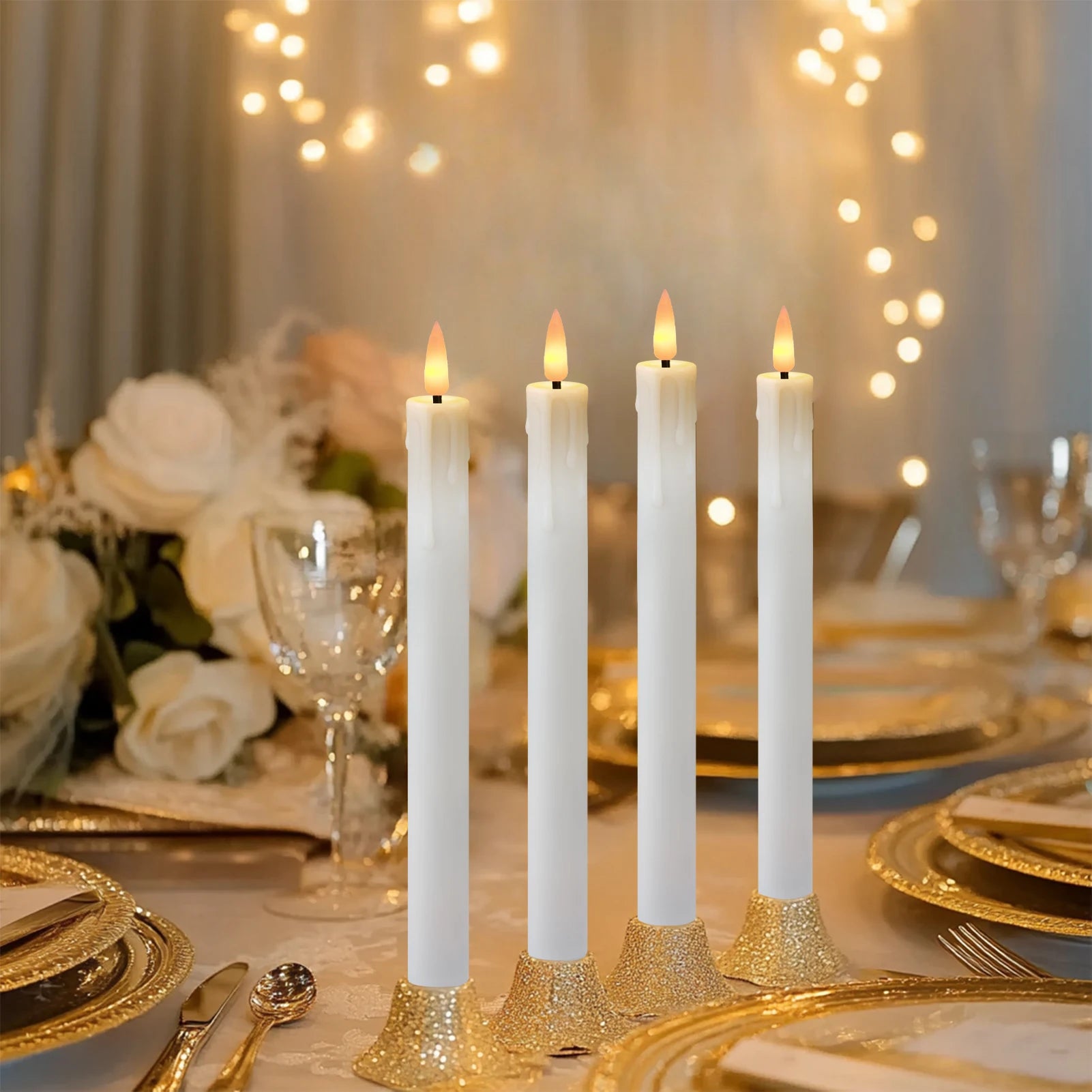 Flameless Taper Candle Set with Remote & Timer — WESTMERE