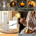 Flameless LED Taper Candles with Remote