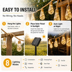 Hemp Solar Outdoor String Lights