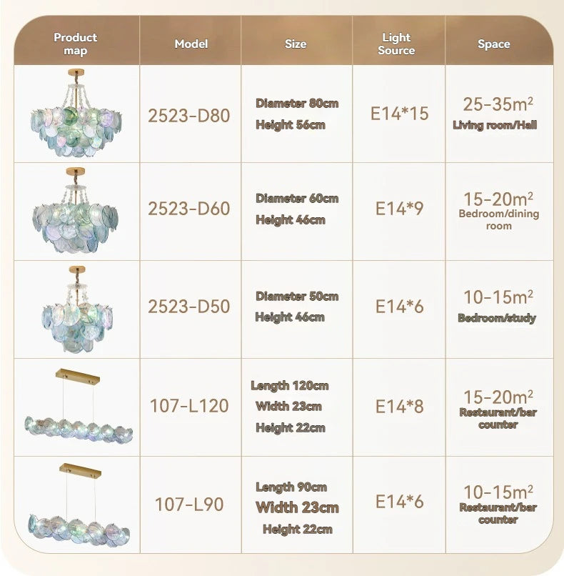 Murano-Style Blue Luxury Glass Chandelier
