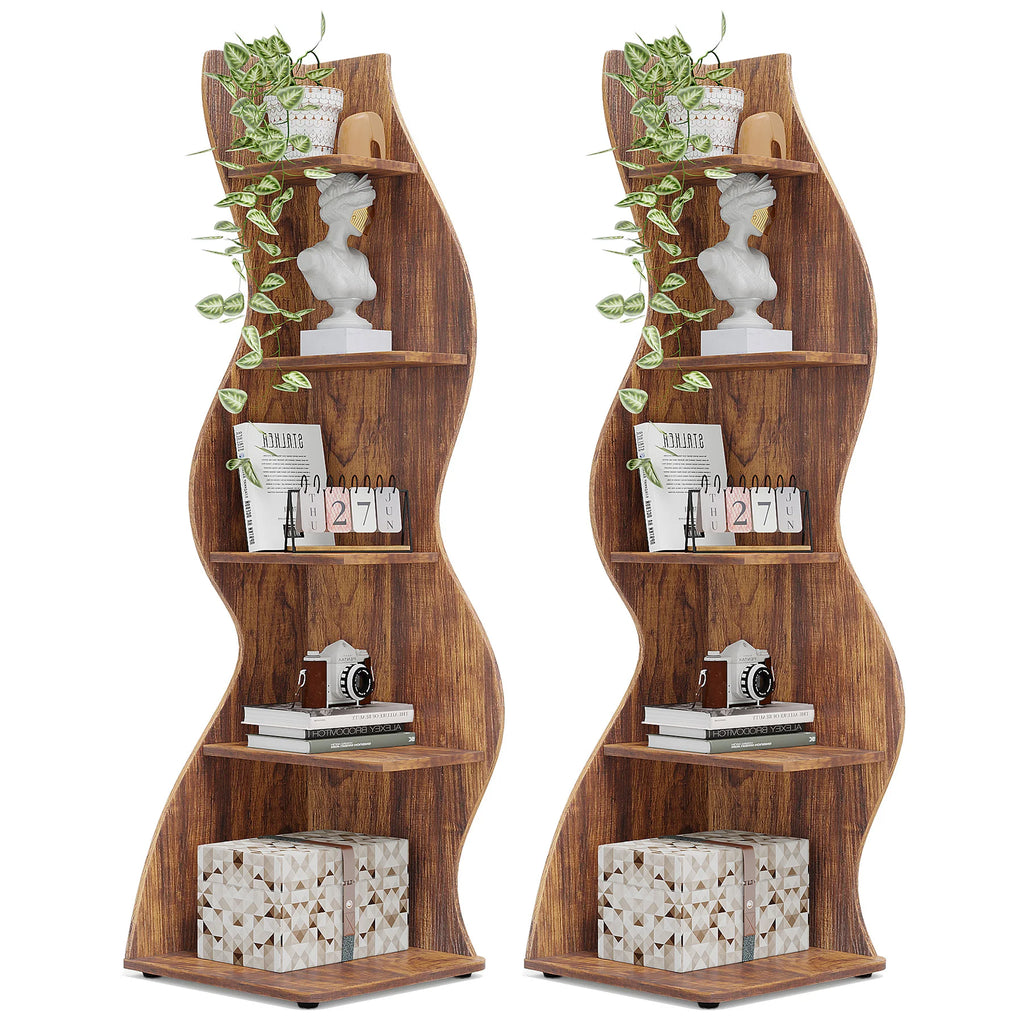 5-Tier Corner Bookshelf