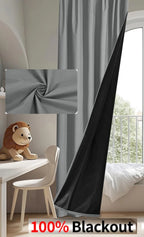 Custom Size 1Pc Hook 100% Blackout Curtains for Living Room Bedroom Thermal Insulated Waterproof Window Decor 창문커텐 Door Blinds