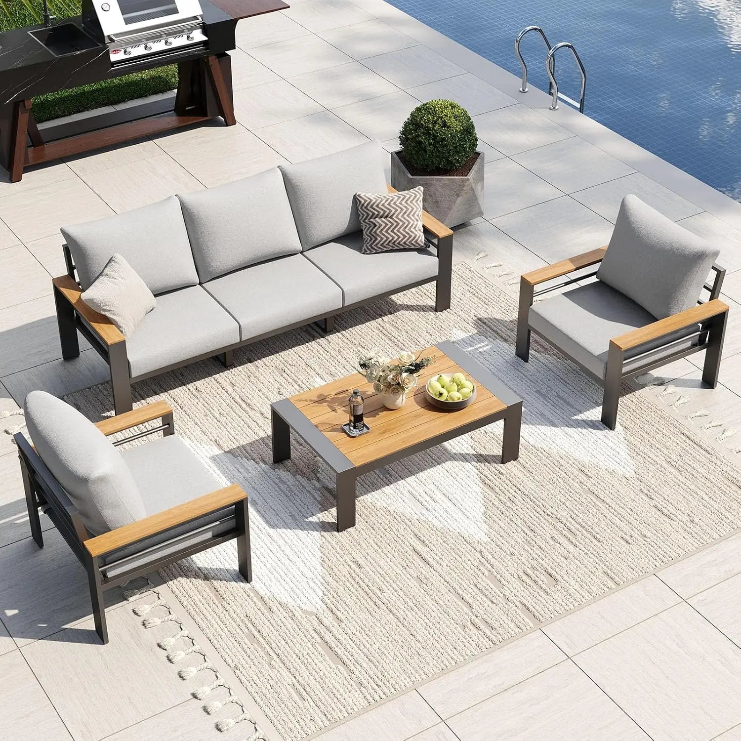 Aluminum Patio Conversation Set
