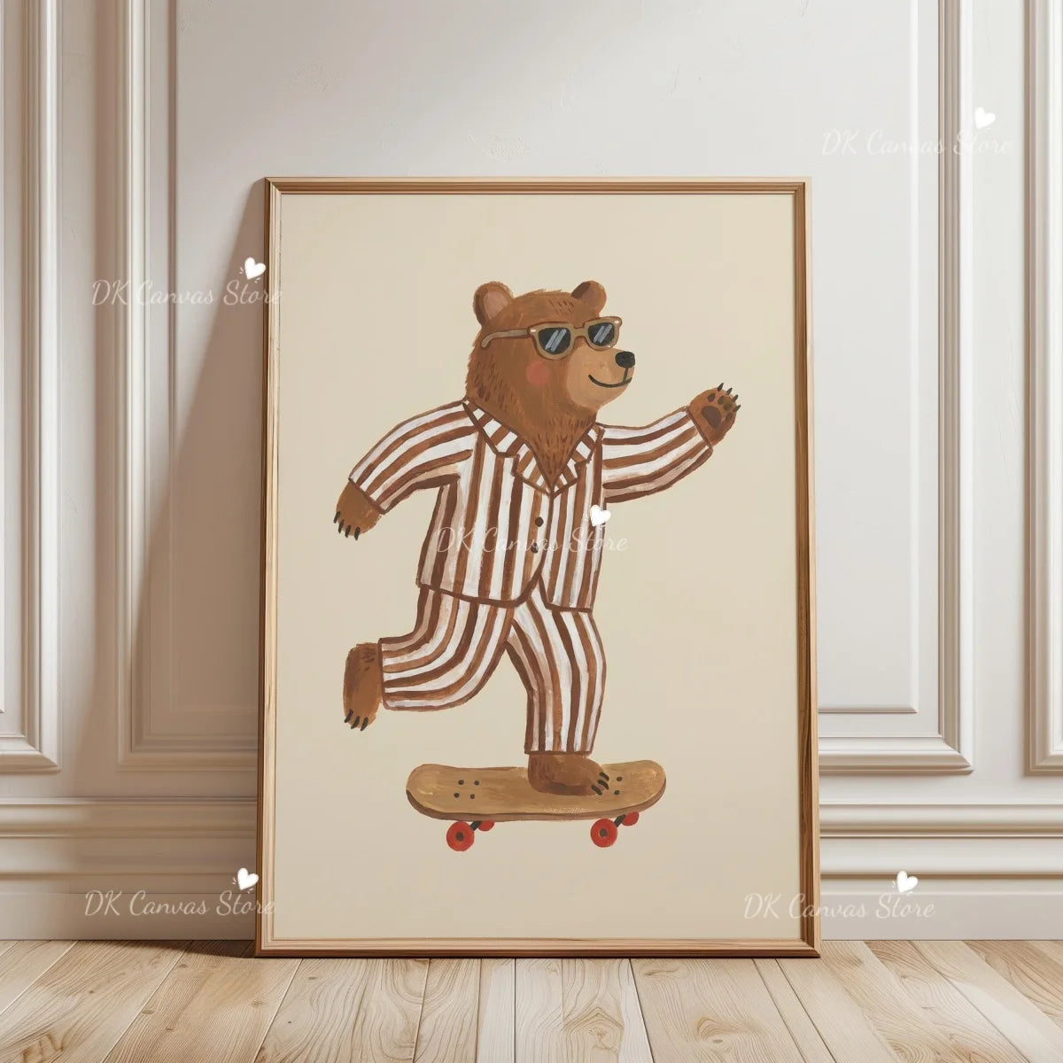 Skateboarding Dachshund Canvas Print