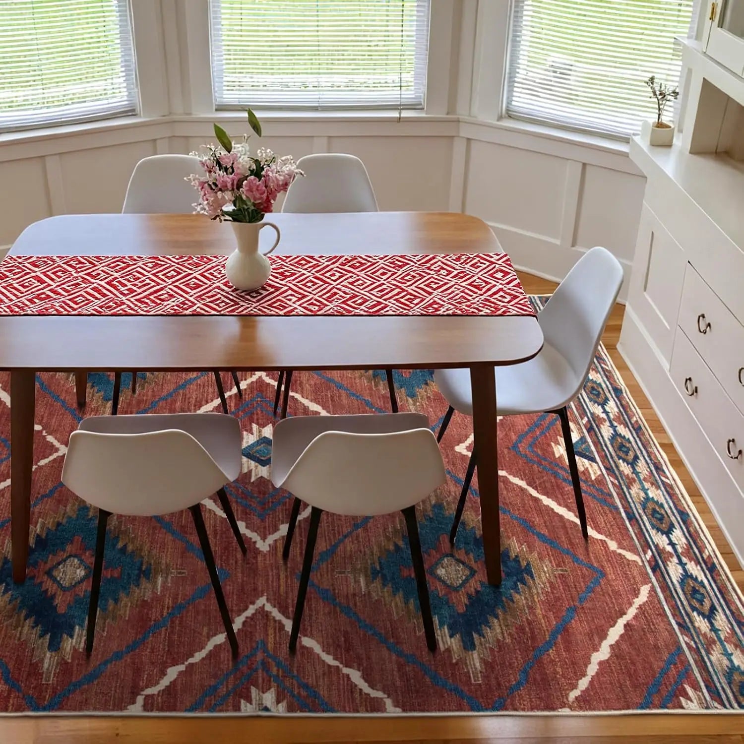 Southwestern Washable Area Rug