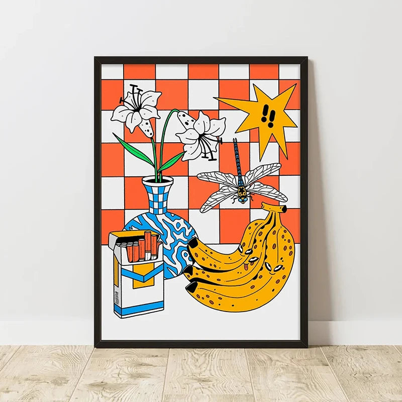 Retro Abstract Composition Canvas Print