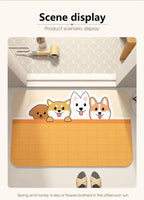 Cartoon Bathroom Soft Diatomaceous Mud Floor Mat, Bathroom Absorbent Foot Mat, Toilet Sink, Bedroom Mat, Carpet