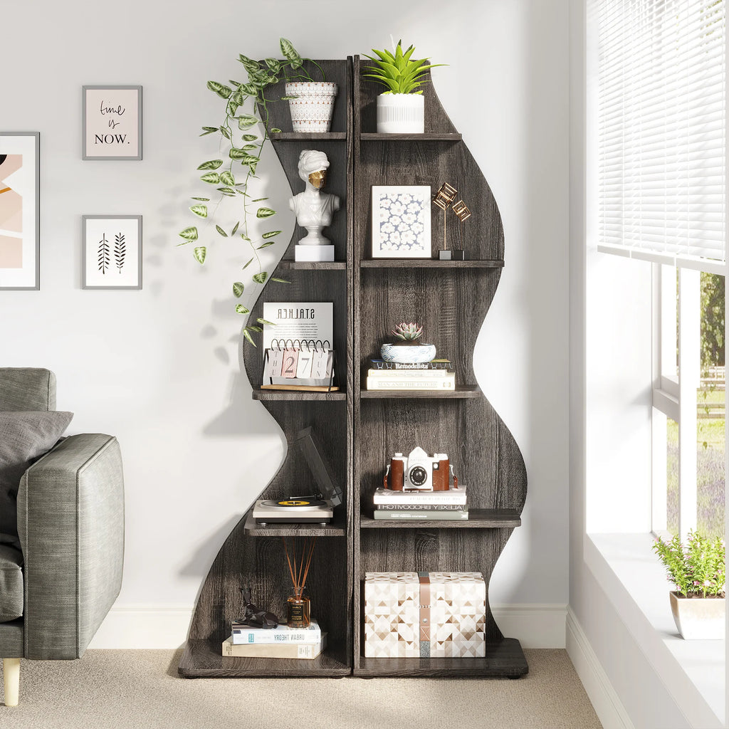 5-Tier Corner Bookshelf